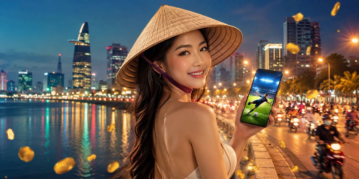 Không khí cá cược thể thao sôi động tại TP. Hồ Chí Minh với hình ảnh nón lá